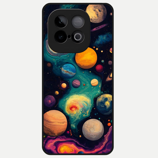  Cosmic Planet Journey Glass Case for iQOO Neo 10 back cover – full design glossy printed glass finish