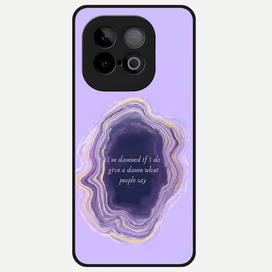  Damned People Quote Glass Case for iQOO Neo 10 back cover – full design glossy printed glass finish