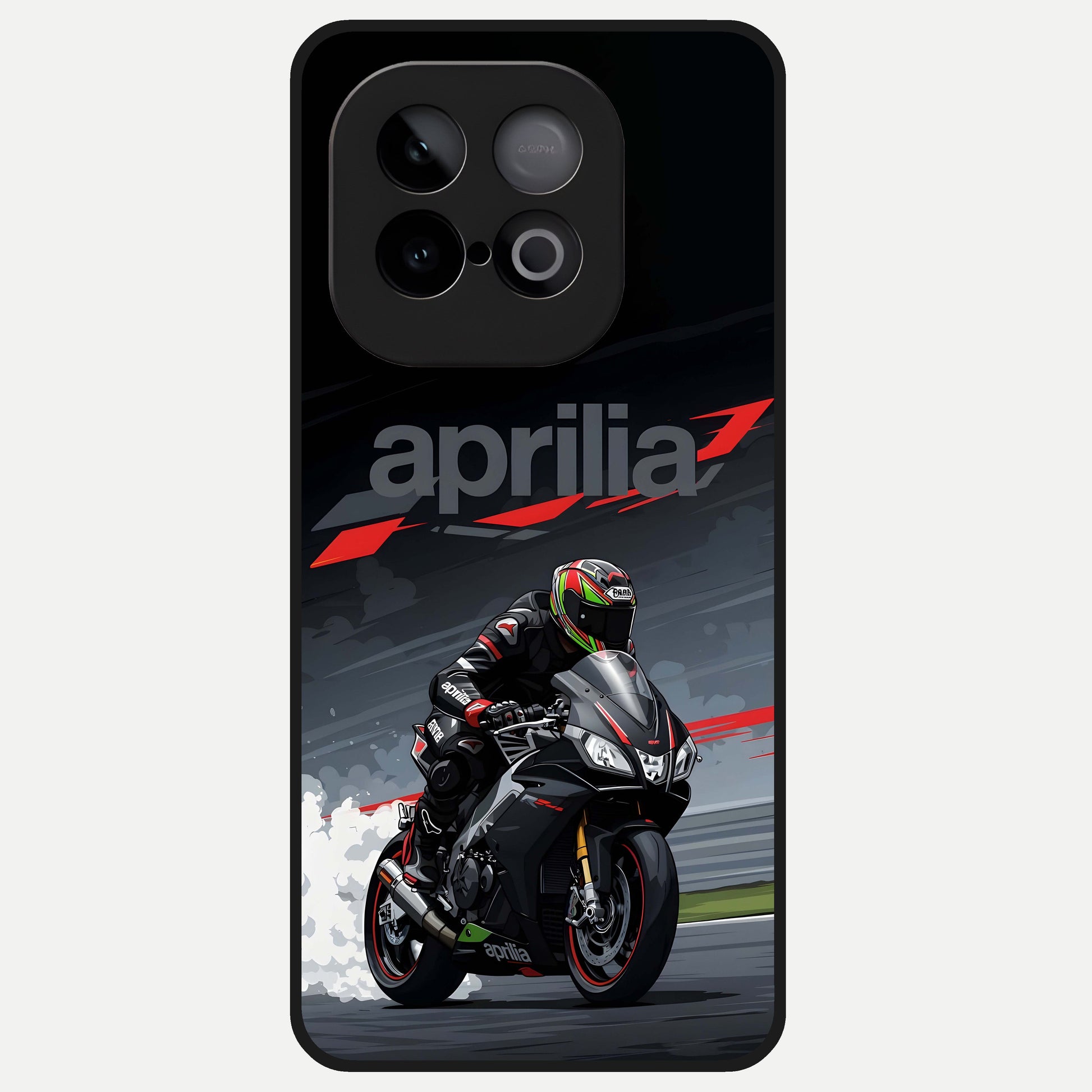  Dark Aprilla Glass Case for iQOO Neo 10 back cover – full design glossy printed glass finish