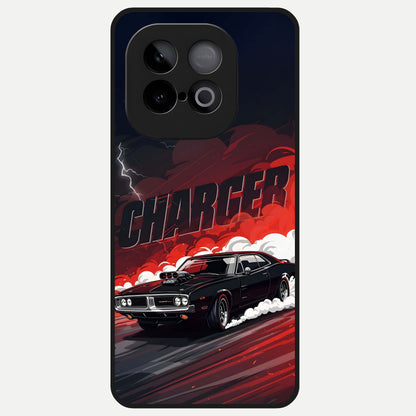  Dark Charger Fury Glass Case for iQOO Neo 10 back cover – full design glossy printed glass finish