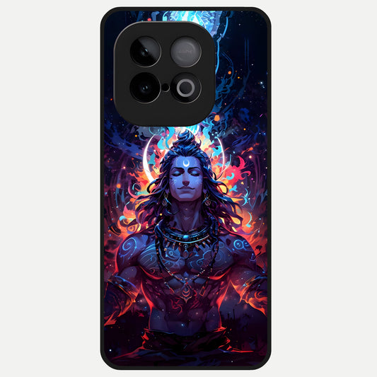  Divine Fire Shiv Glass Case for iQOO Neo 10 back cover – full design glossy printed glass finish