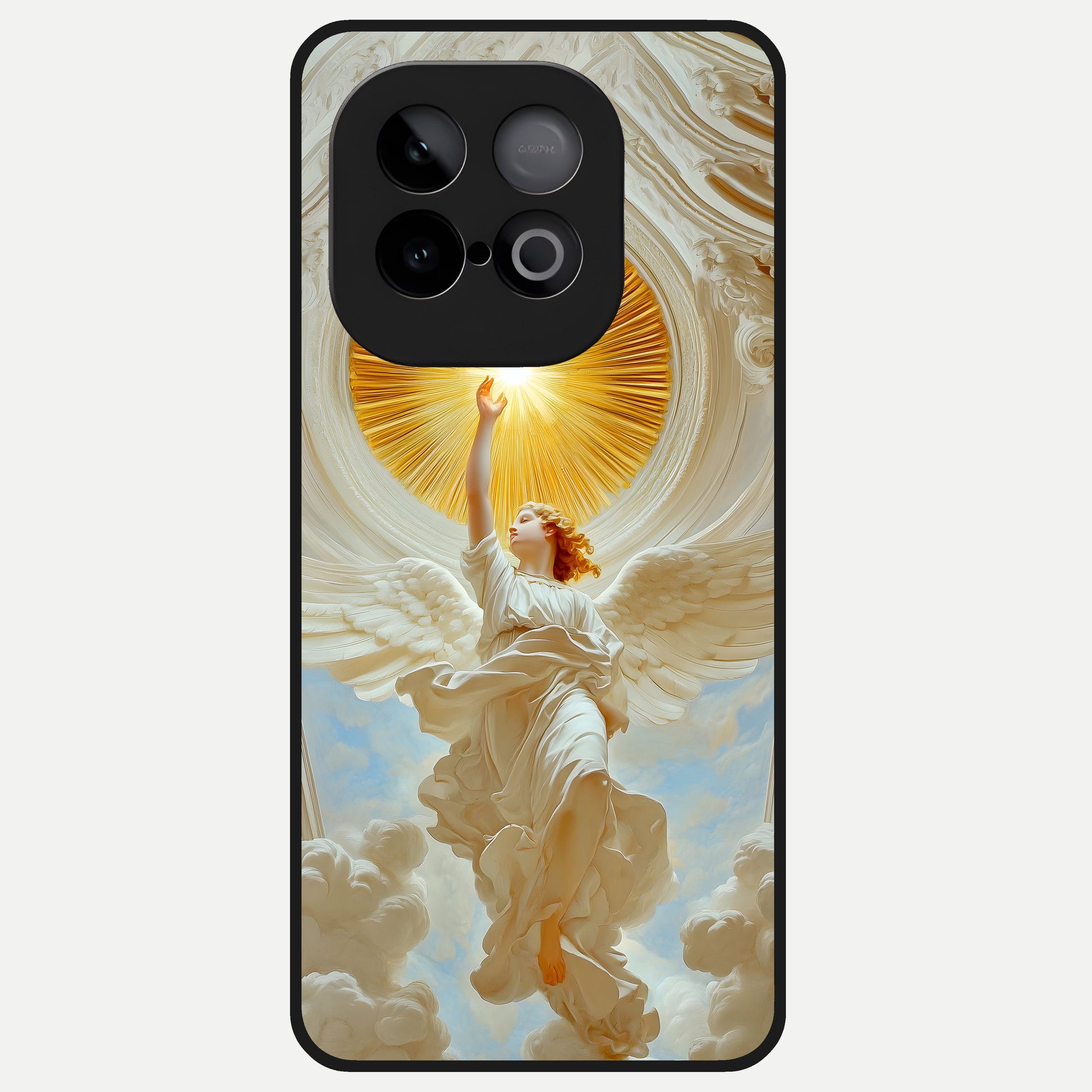  Divine Light Angel Glass Case for iQOO Neo 10 back cover – full design glossy printed glass finish
