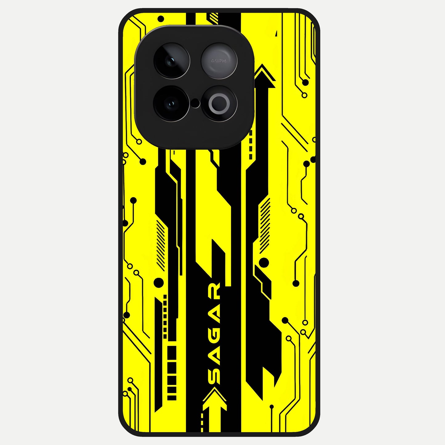  Electric Pulse CYBERPUNK Custom Name Glass Case for iQOO Neo 10 back cover – full design glossy printed glass finish