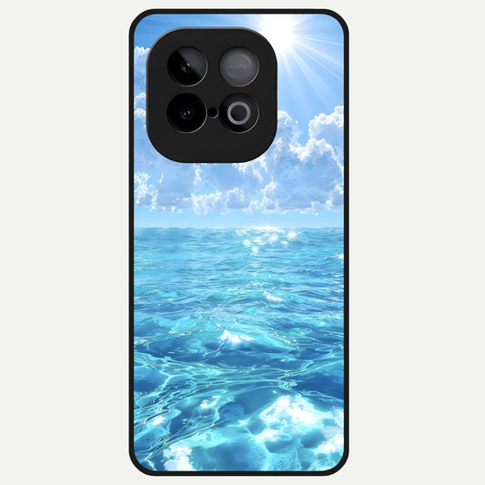  Endless Ocean Horizon Glass Case for iQOO Neo 10 back cover – full design glossy printed glass finish