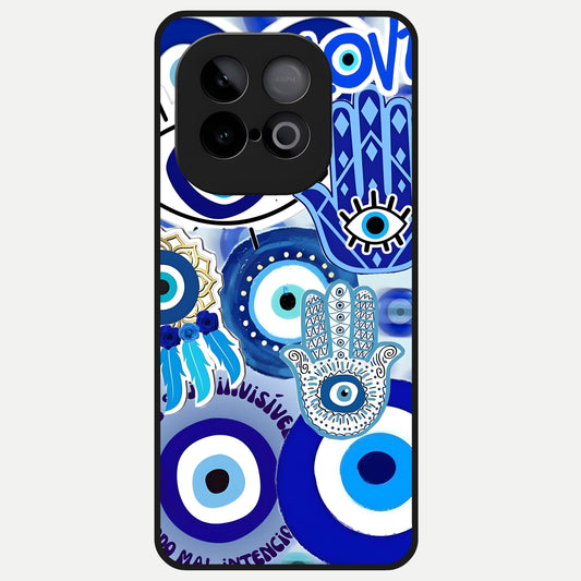  Evil Eyes Dream Glass Case for iQOO Neo 10 back cover – full design glossy printed glass finish