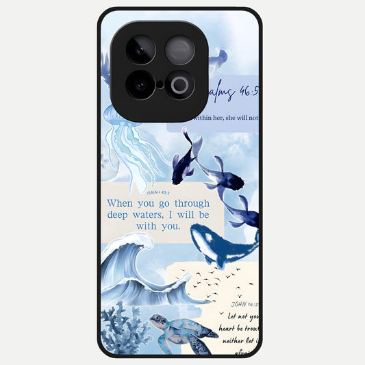  Faithful Ocean Promise Glass Case for iQOO Neo 10 back cover – full design glossy printed glass finish