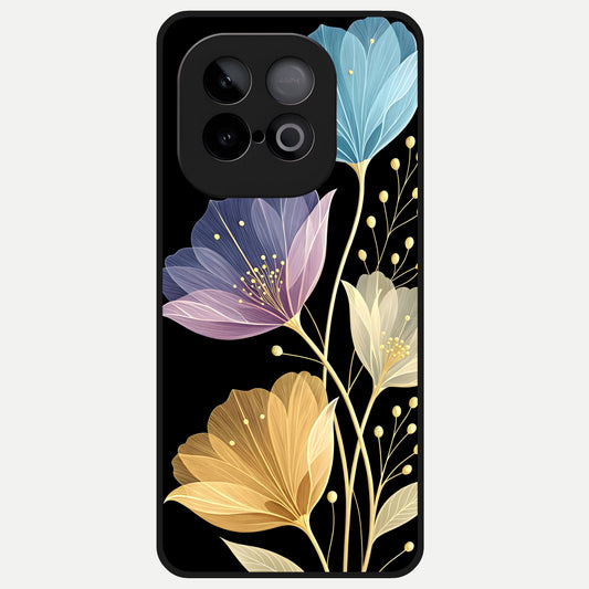  Flower Bloom Glow Glass Case for iQOO Neo 10 back cover – full design glossy printed glass finish