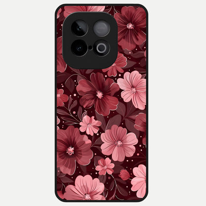  Flower Blush Bloom Glass Case for iQOO Neo 10 back cover – full design glossy printed glass finish