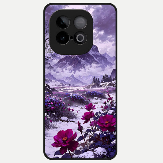 Flower Mountain View Glass Case for iQOO Neo 10 back cover – full design glossy printed glass finish
