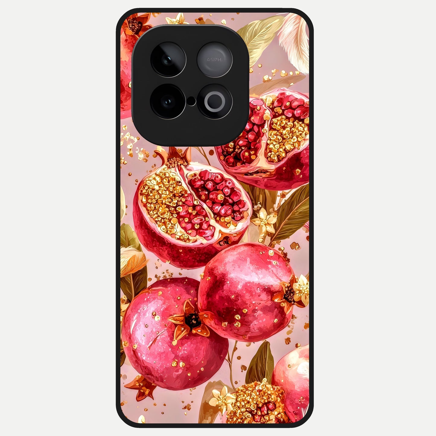  Golden Bloom Glow Glass Case for iQOO Neo 10 back cover – full design glossy printed glass finish