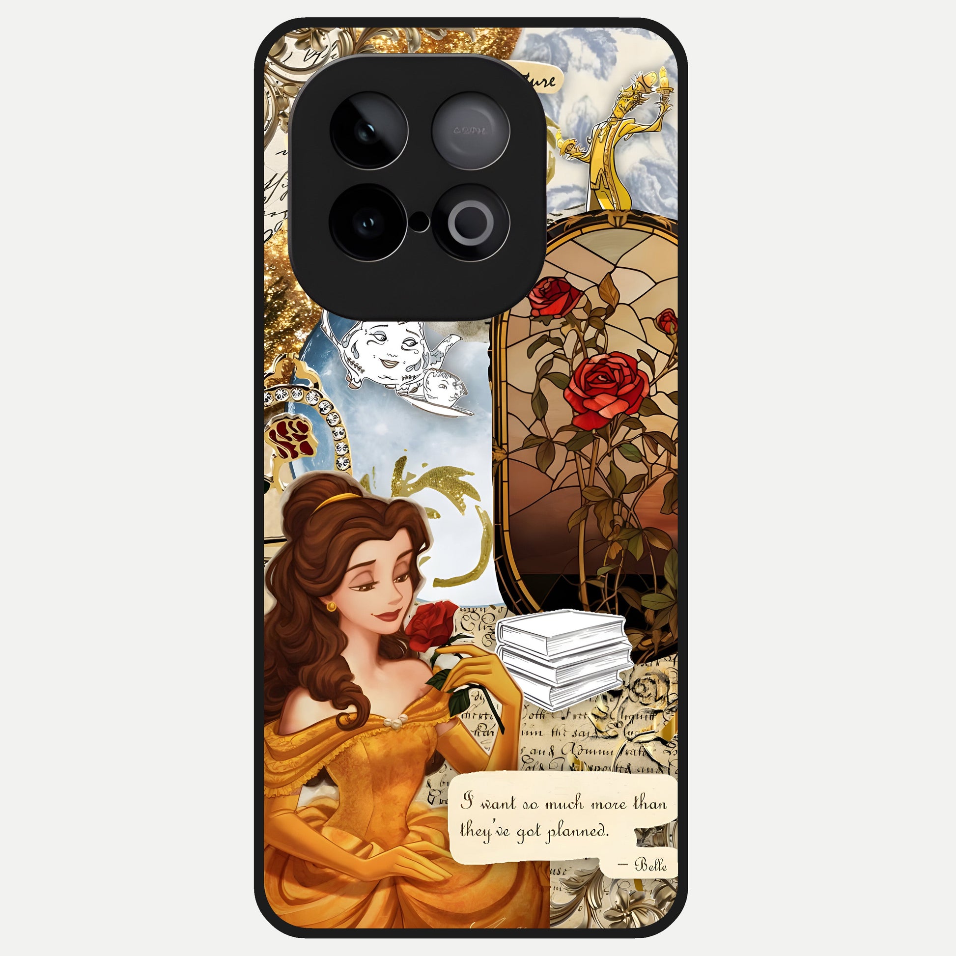 Golden Dream Belle Glass Case for iQOO Neo 10 back cover – full design glossy printed glass finish