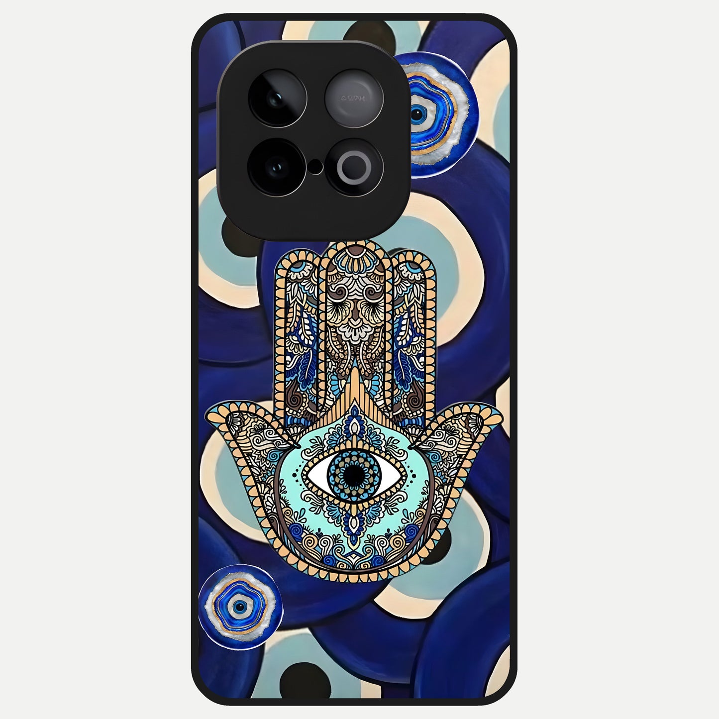  Hamsa Divine Guard Glass Case for iQOO Neo 10 back cover – full design glossy printed glass finish