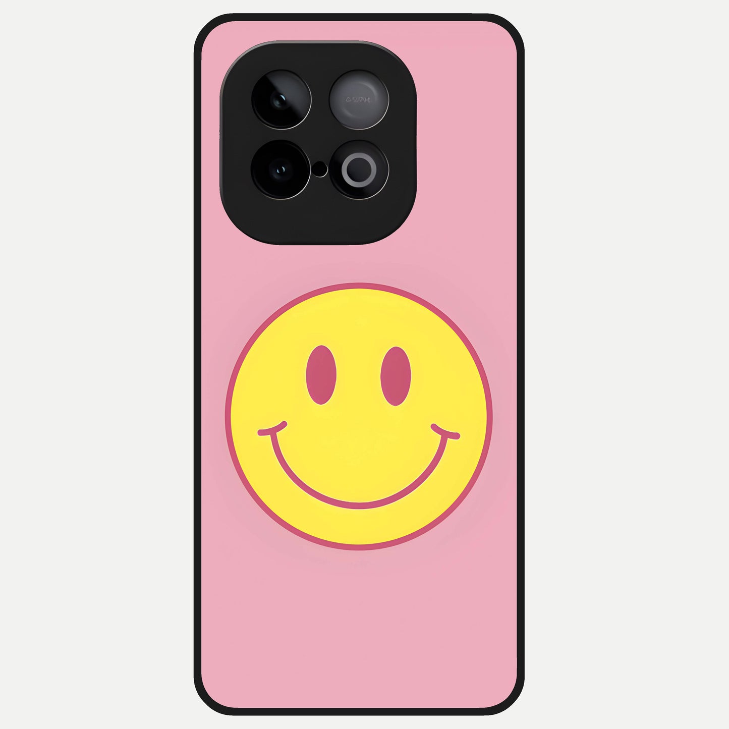  Happy Pink Mood Glass Case for iQOO Neo 10 back cover – full design glossy printed glass finish