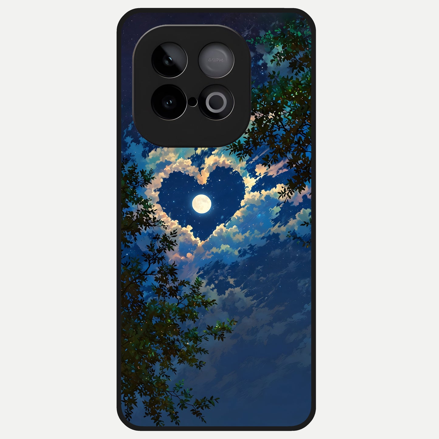  Heart With Moon Sky Glass Case for iQOO Neo 10 back cover – full design glossy printed glass finish