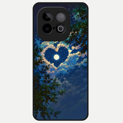  Heart With Moon Sky Glass Case for iQOO Neo 10 back cover – full design glossy printed glass finish