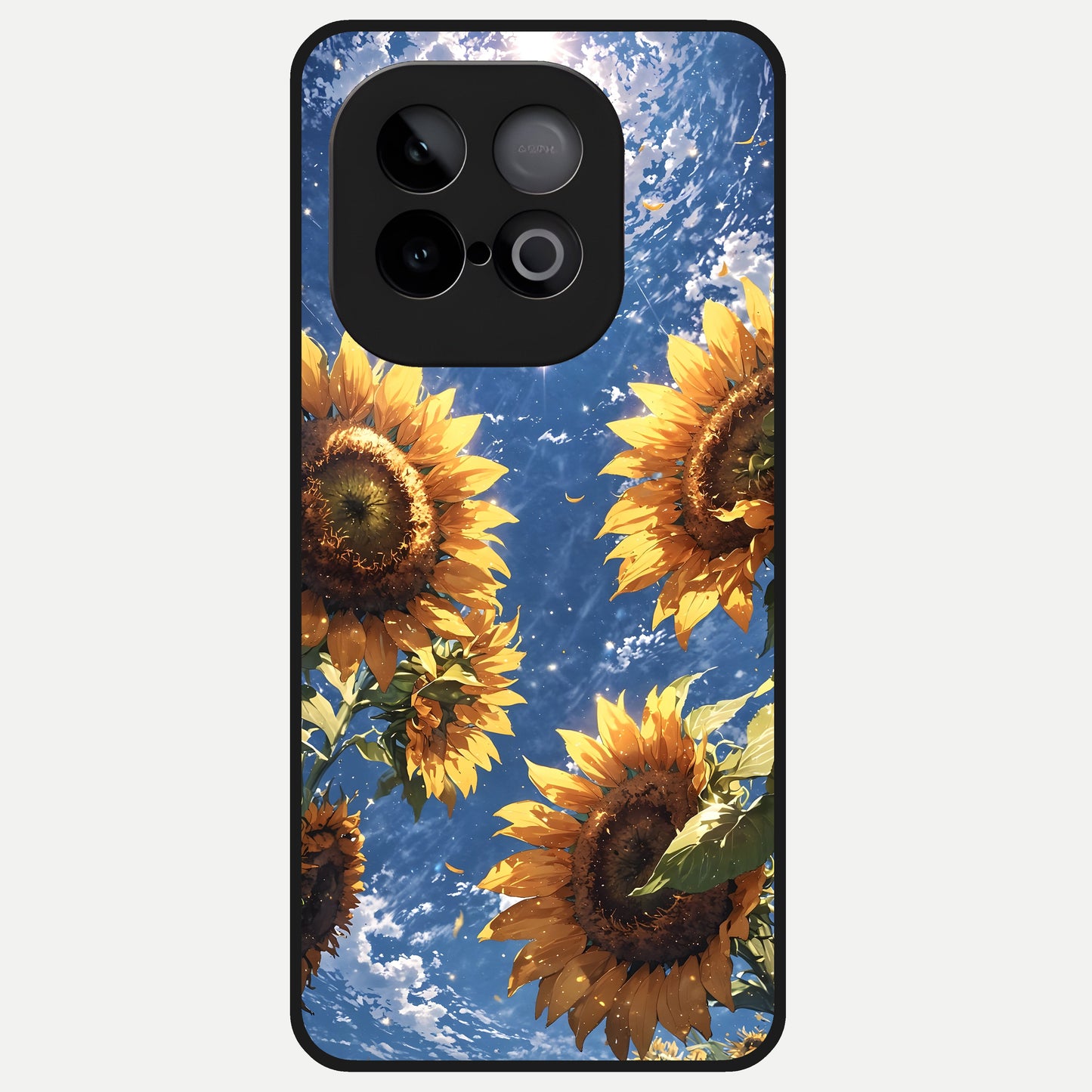  Heavenly Sunflower Rise Glass Case for iQOO Neo 10 back cover – full design glossy printed glass finish
