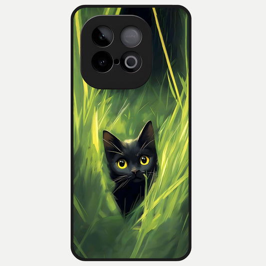 Hidden Cat Whisper Glass Case for iQOO Neo 10 back cover – full design glossy printed glass finish