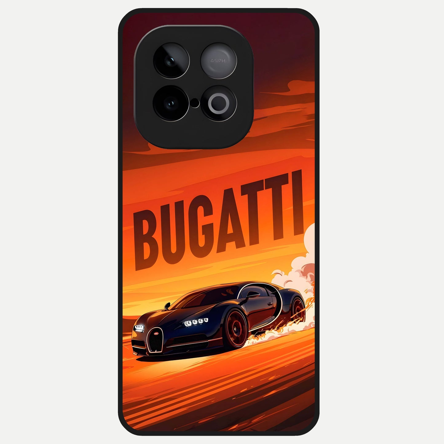  Inferno Bugatti Storm Glass Case for iQOO Neo 10 back cover – full design glossy printed glass finish