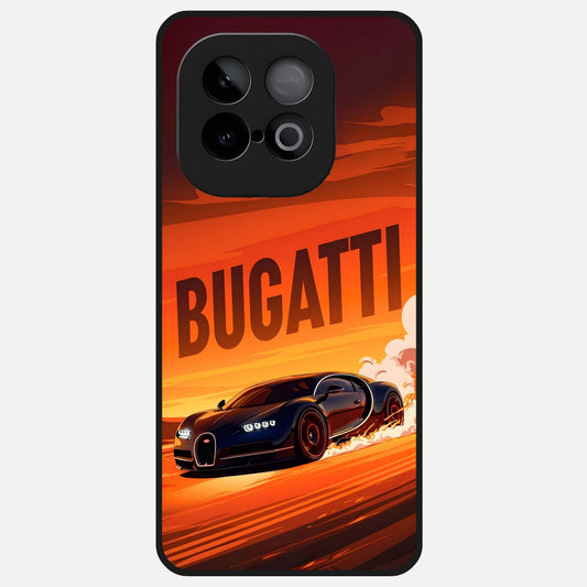  Inferno Bugatti Storm Glass Case for iQOO Neo 10 back cover – full design glossy printed glass finish