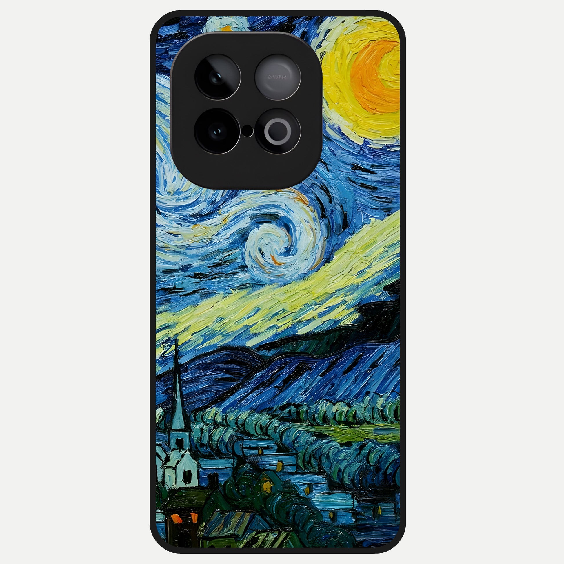  Inspired Van Gogh Art Glass Case for iQOO Neo 10 back cover – full design glossy printed glass finish