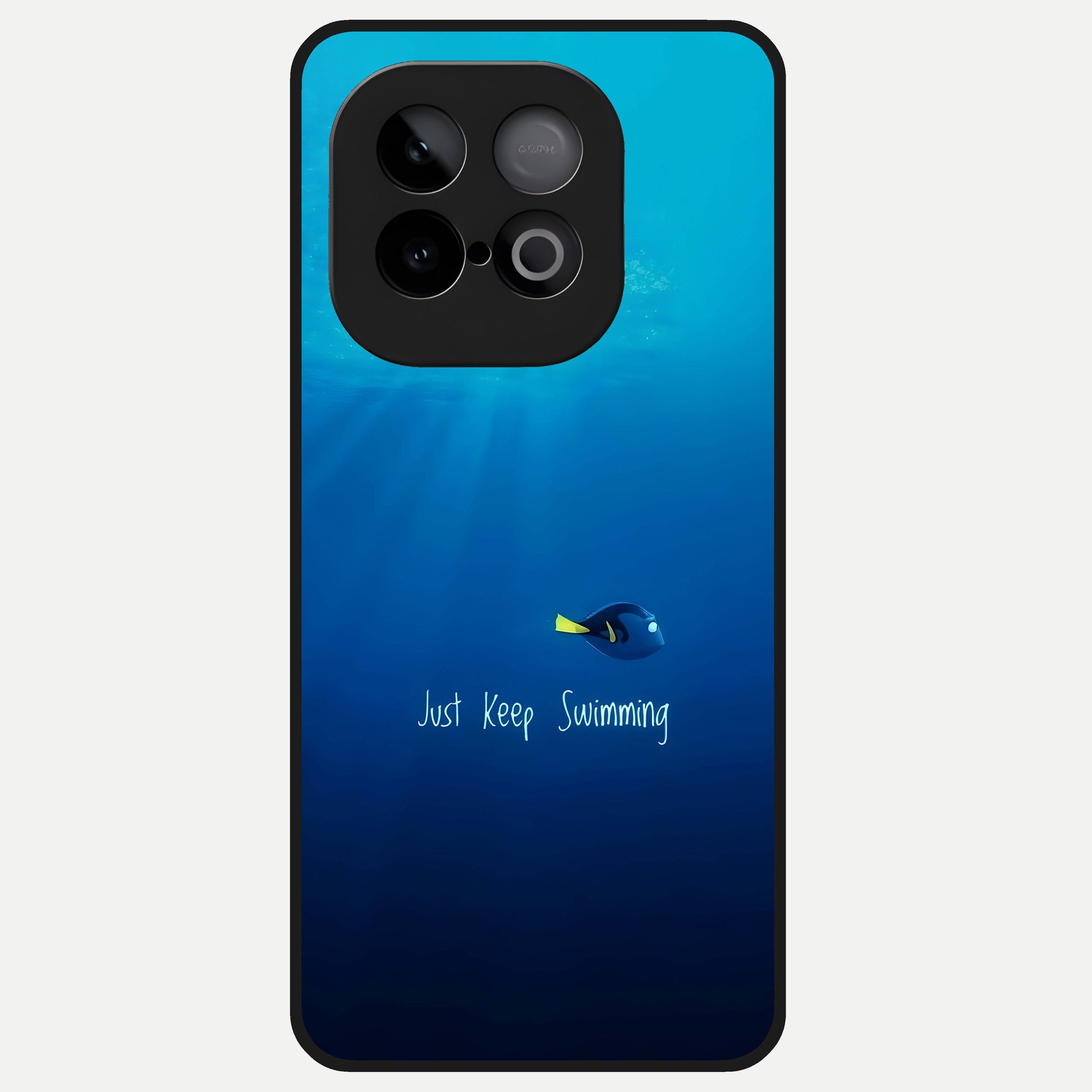  Just Keep Swimming Glass Case for iQOO Neo 10 back cover – full design glossy printed glass finish