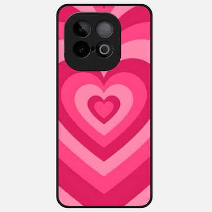  Layered Love Hearts Glass Case for iQOO Neo 10 back cover – full design glossy printed glass finish