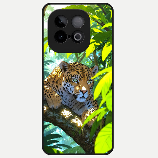  Leopard in Jungle Glass Case for iQOO Neo 10 back cover – full design glossy printed glass finish