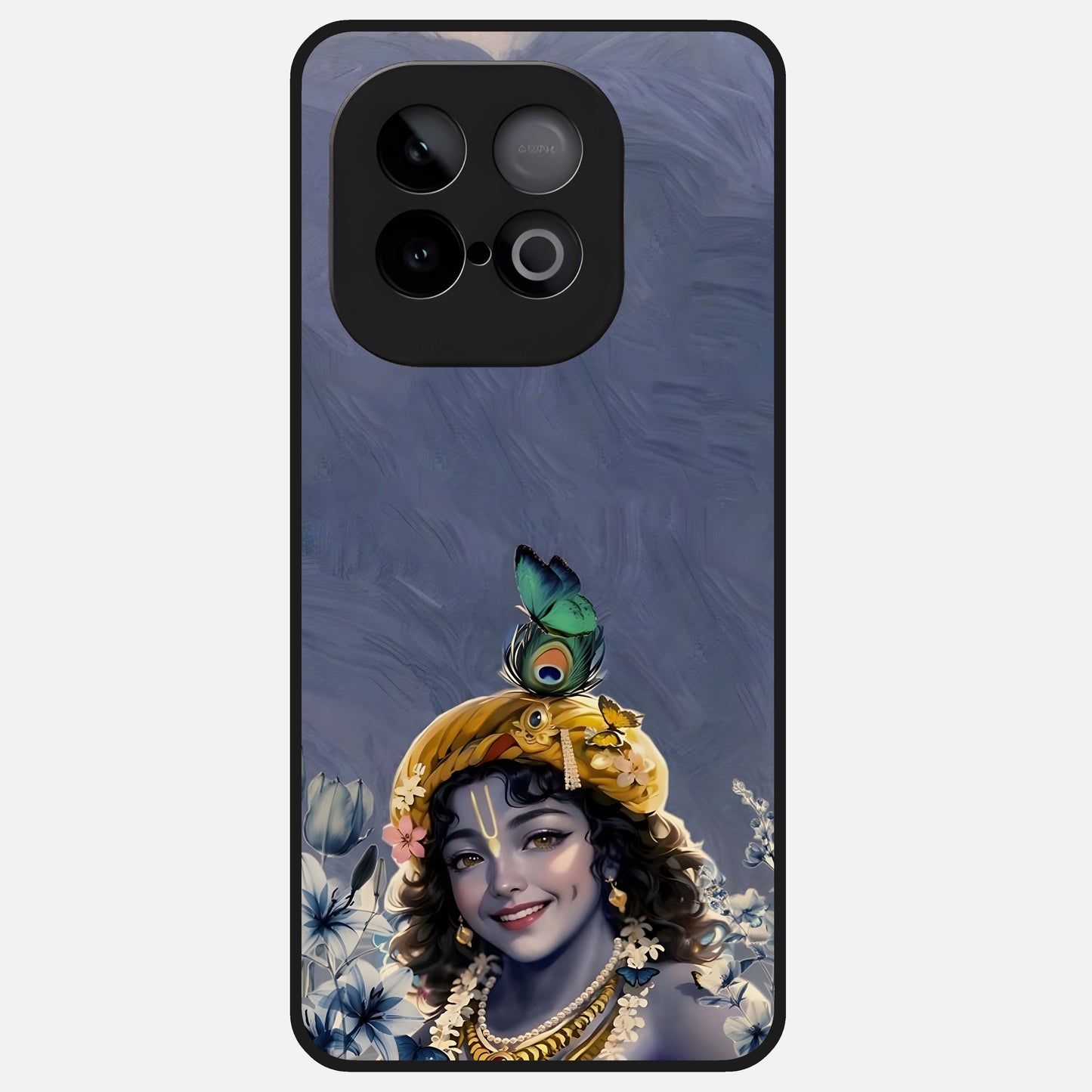  Lord Krishna Glass Case for iQOO Neo 10 back cover – full design glossy printed glass finish