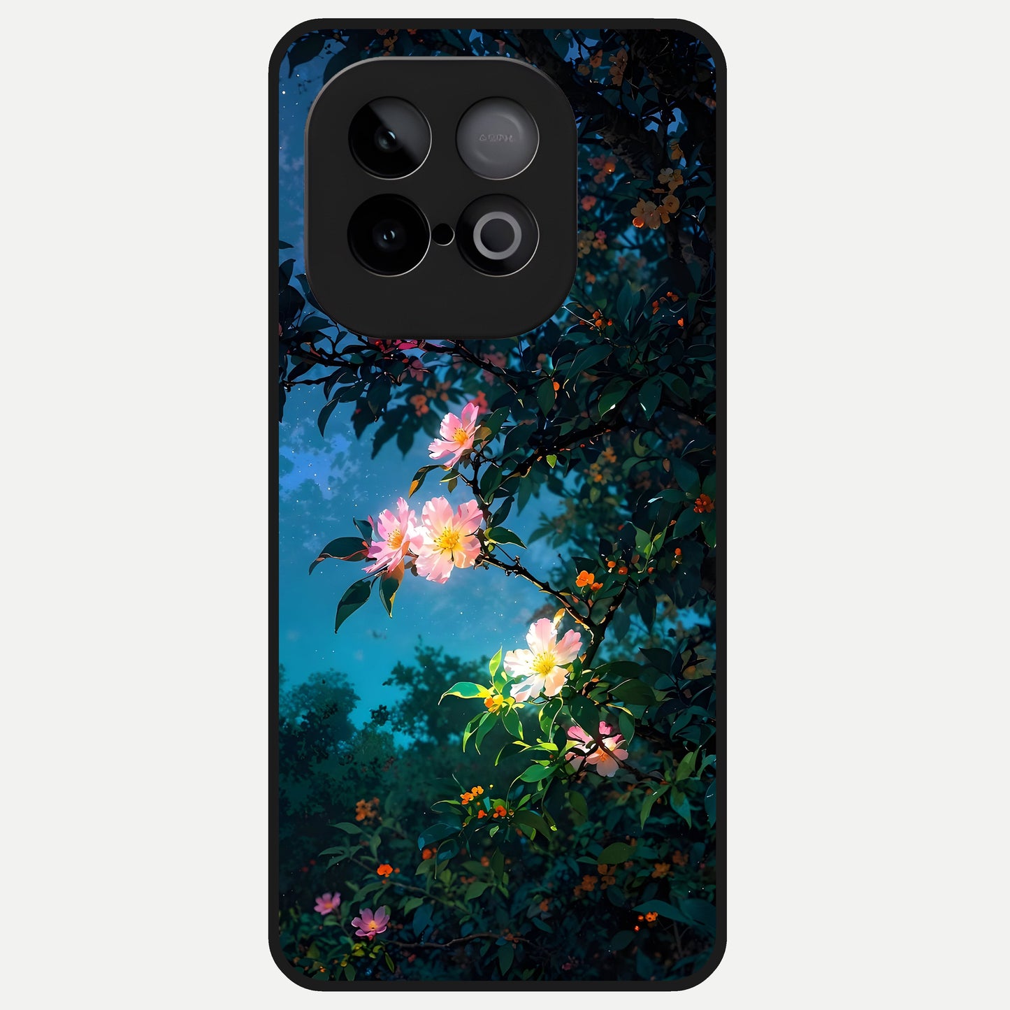  Midnight Bloom Glow Glass Case for iQOO Neo 10 back cover – full design glossy printed glass finish