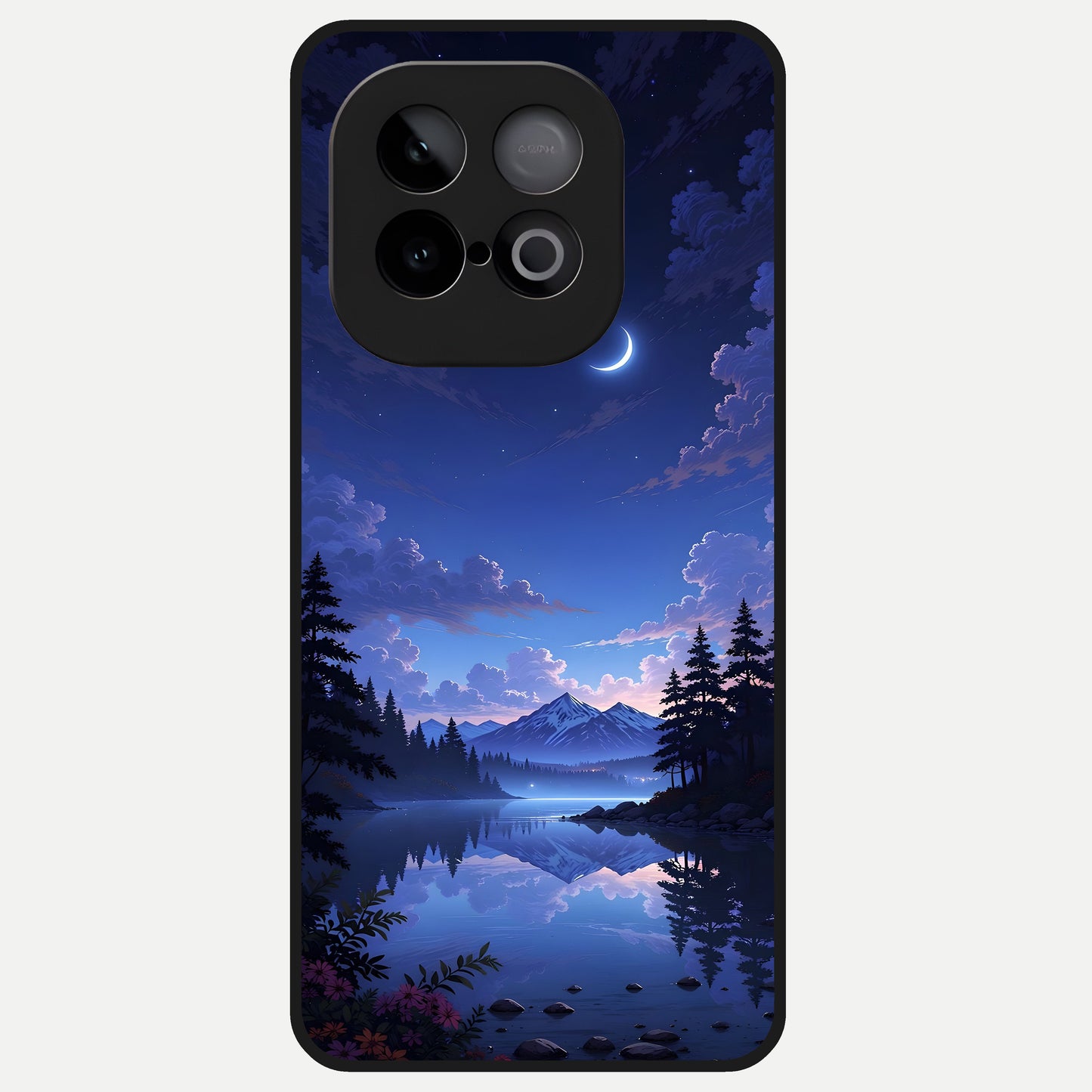  Midnight Lake Peace Glass Case for iQOO Neo 10 back cover – full design glossy printed glass finish