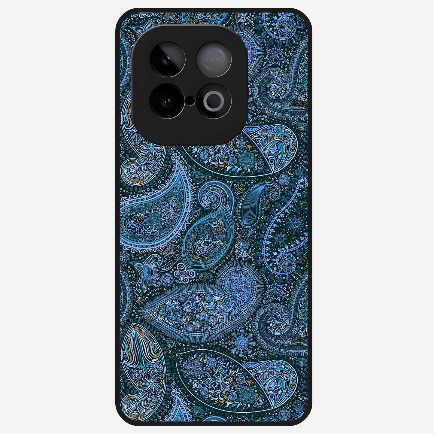  Midnight Paisley Glow Glass Case for iQOO Neo 10 back cover – full design glossy printed glass finish