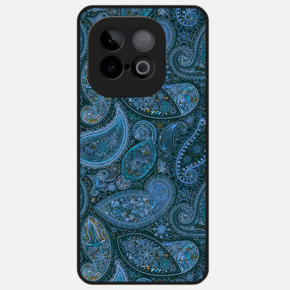  Midnight Paisley Glow Glass Case for iQOO Neo 10 back cover – full design glossy printed glass finish
