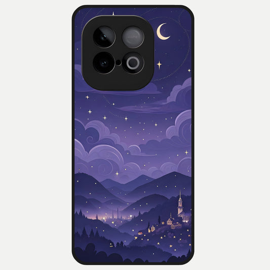  Minimal Night View Glass Case for iQOO Neo 10 back cover – full design glossy printed glass finish
