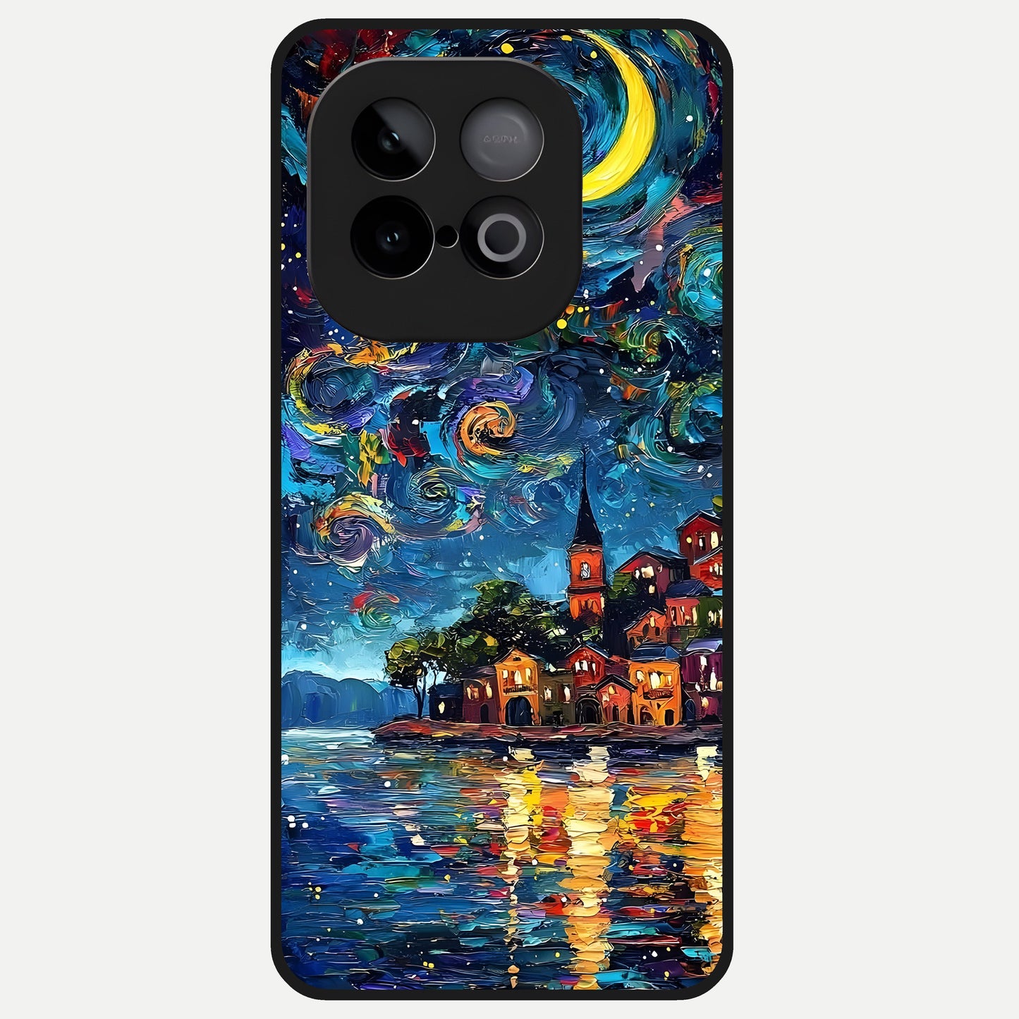  Moonlight Harbor Glow Glass Case for iQOO Neo 10 back cover – full design glossy printed glass finish