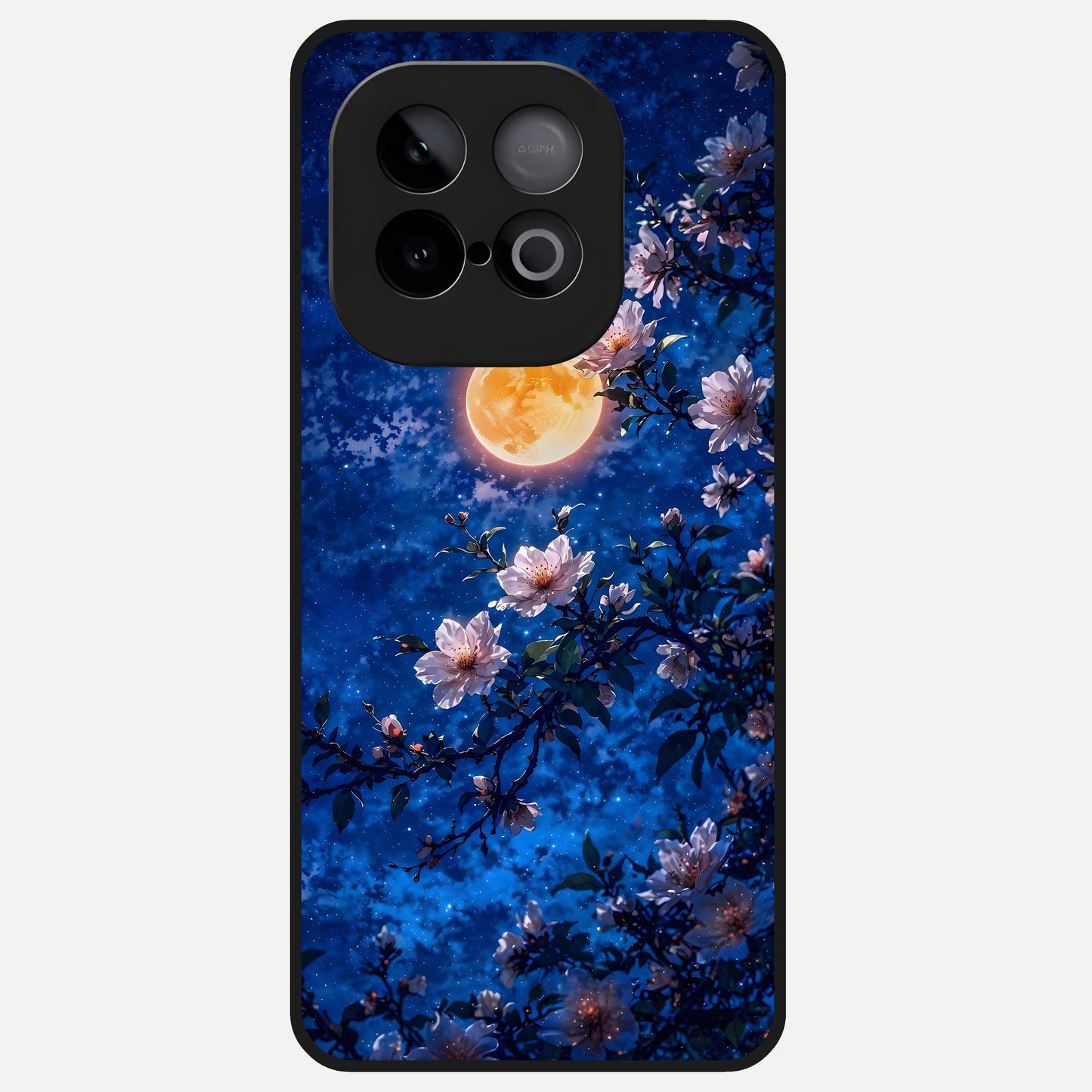  Moonlit Blossoms Night Glass Case for iQOO Neo 10 back cover – full design glossy printed glass finish