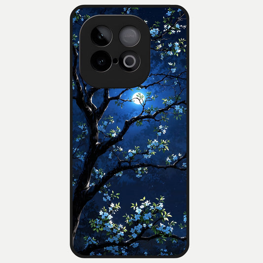  Mystic Floral Night Glass Case for iQOO Neo 10 back cover – full design glossy printed glass finish