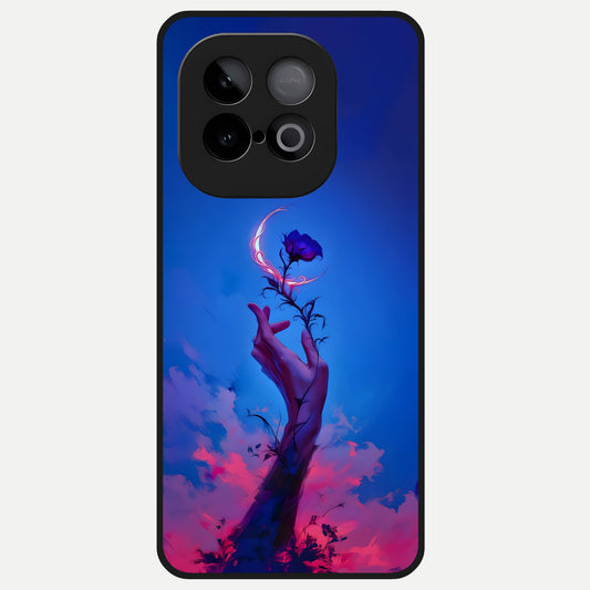  Mystic Hand Glass Case for iQOO Neo 10 back cover – full design glossy printed glass finish