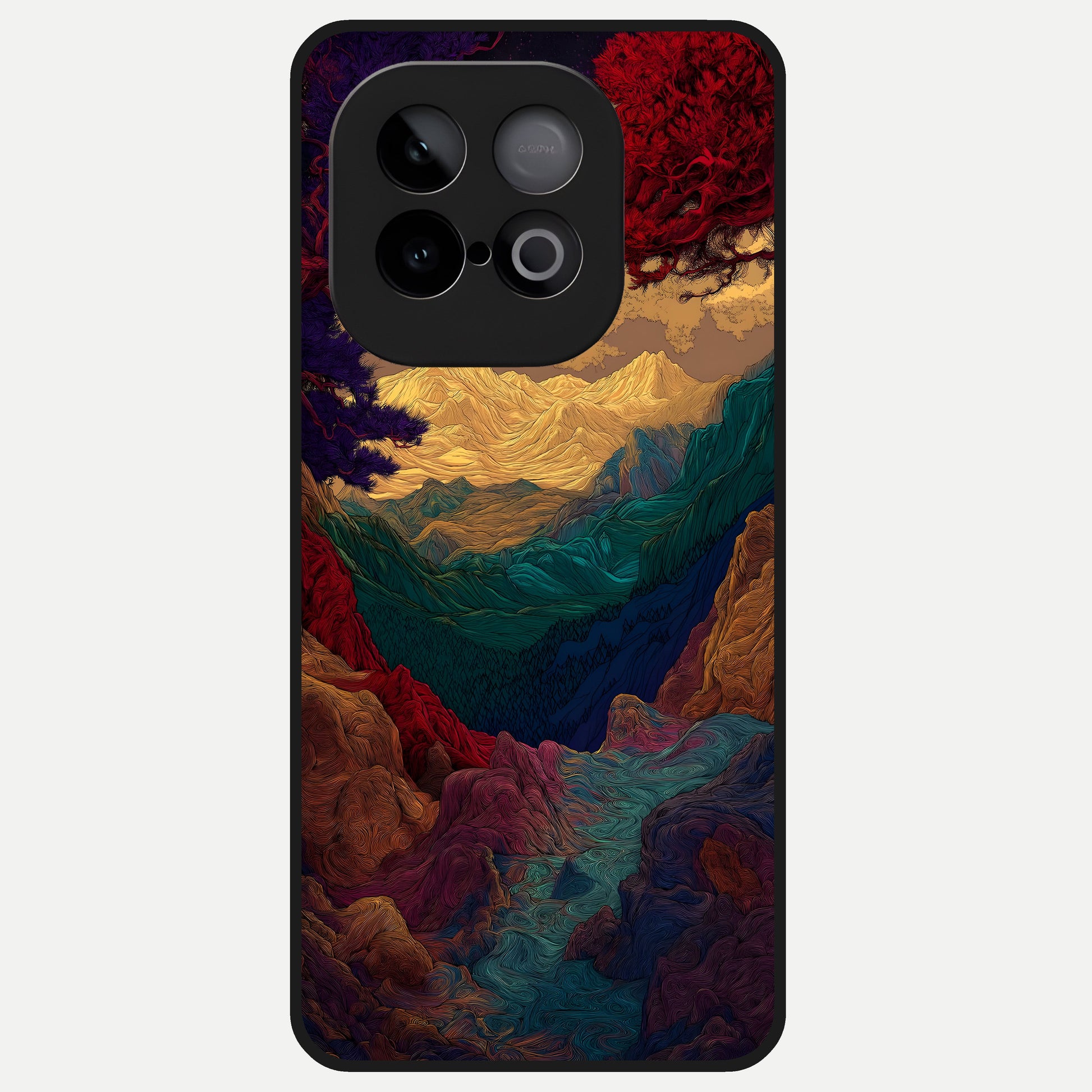  Mystic Valley Light Glass Case for iQOO Neo 10 back cover – full design glossy printed glass finish