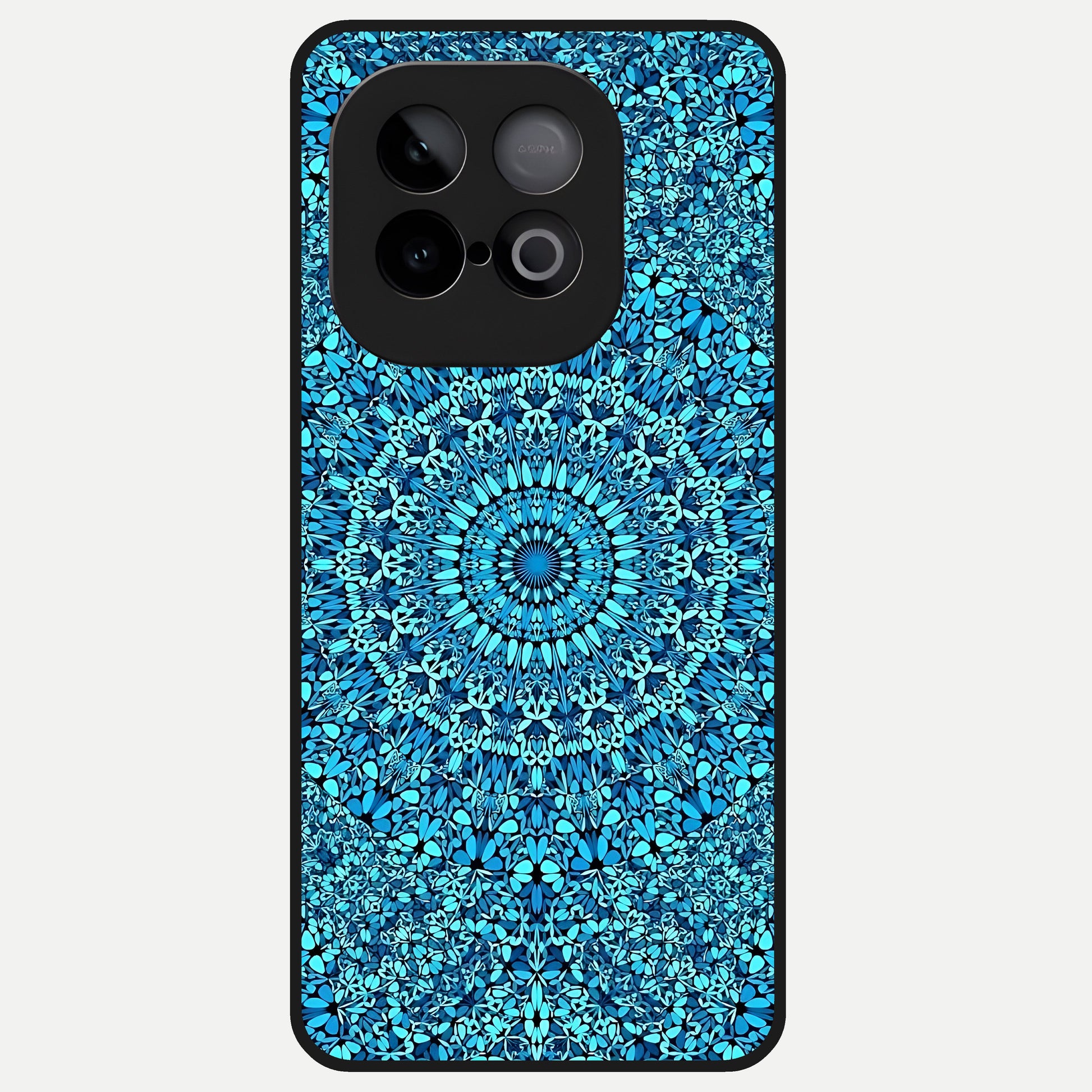  Ocean Bloom Mandala Glass Case for iQOO Neo 10 back cover – full design glossy printed glass finish