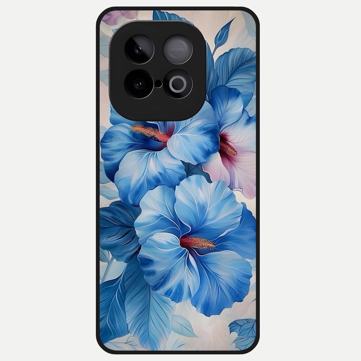  Ocean Hibiscus Grace Glass Case for iQOO Neo 10 back cover – full design glossy printed glass finish