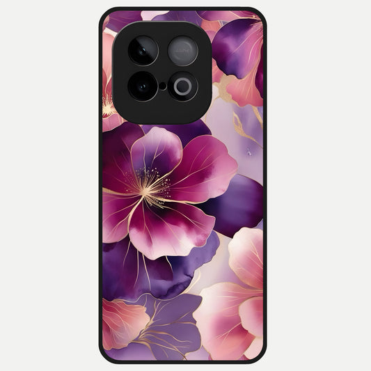  Pink Bouquet Florals Glass Case for iQOO Neo 10 back cover – full design glossy printed glass finish