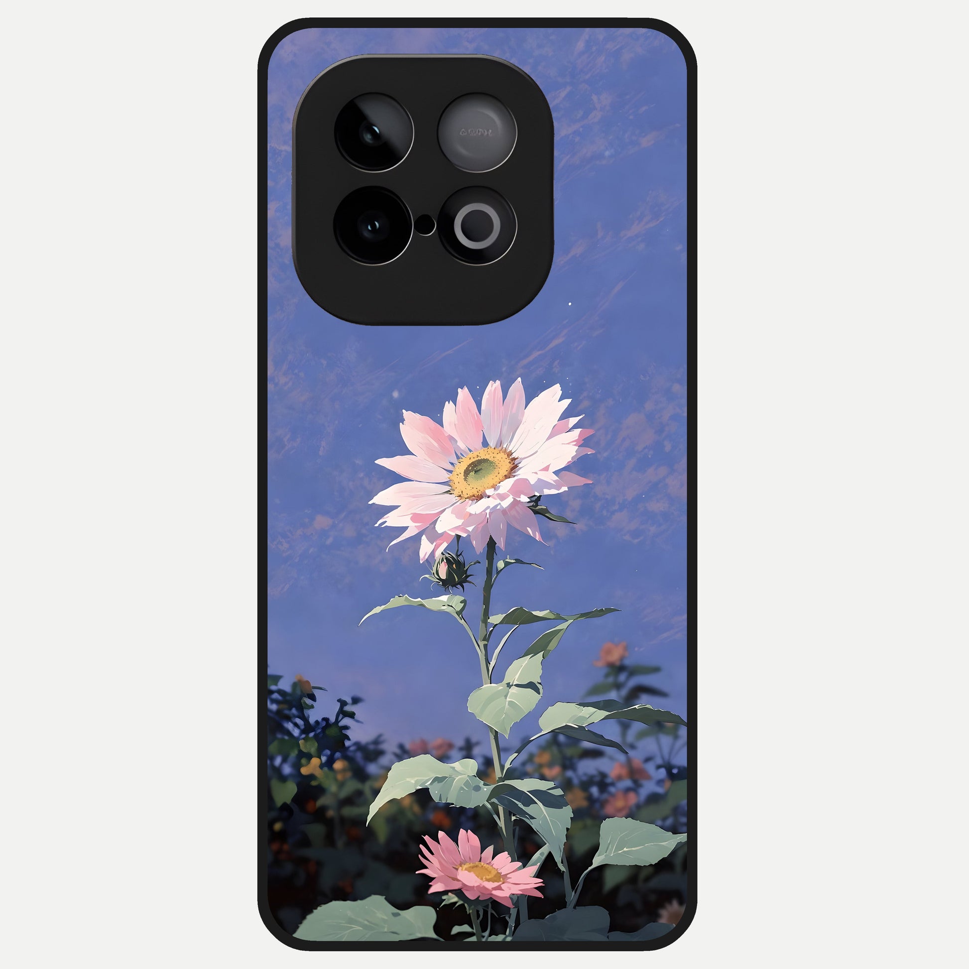  Pink Shells Outline Glass Case for iQOO Neo 10 back cover – full design glossy printed glass finish