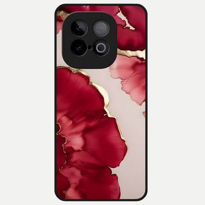  Pink And White Marble Glass Case for iQOO Neo 10 back cover – full design glossy printed glass finish