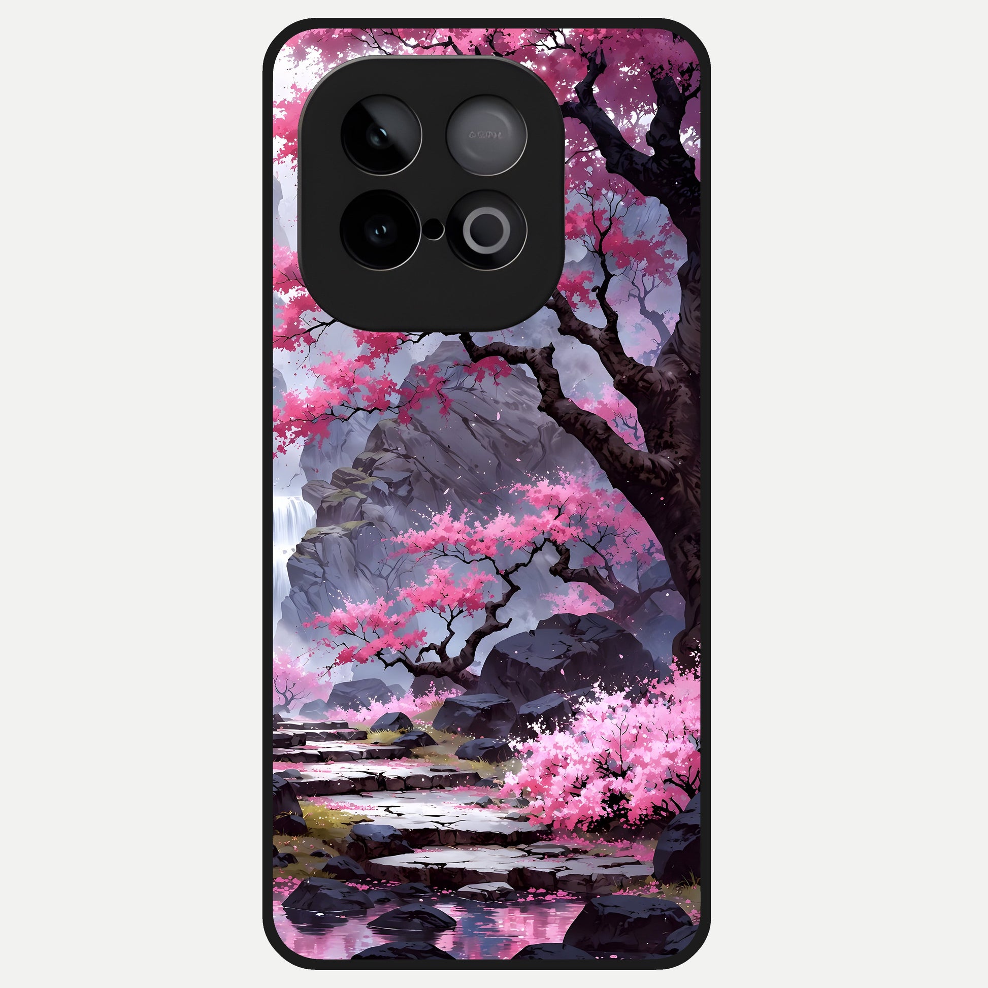 Pink Sunflower Glow Glass Case for iQOO Neo 10 back cover – full design glossy printed glass finish