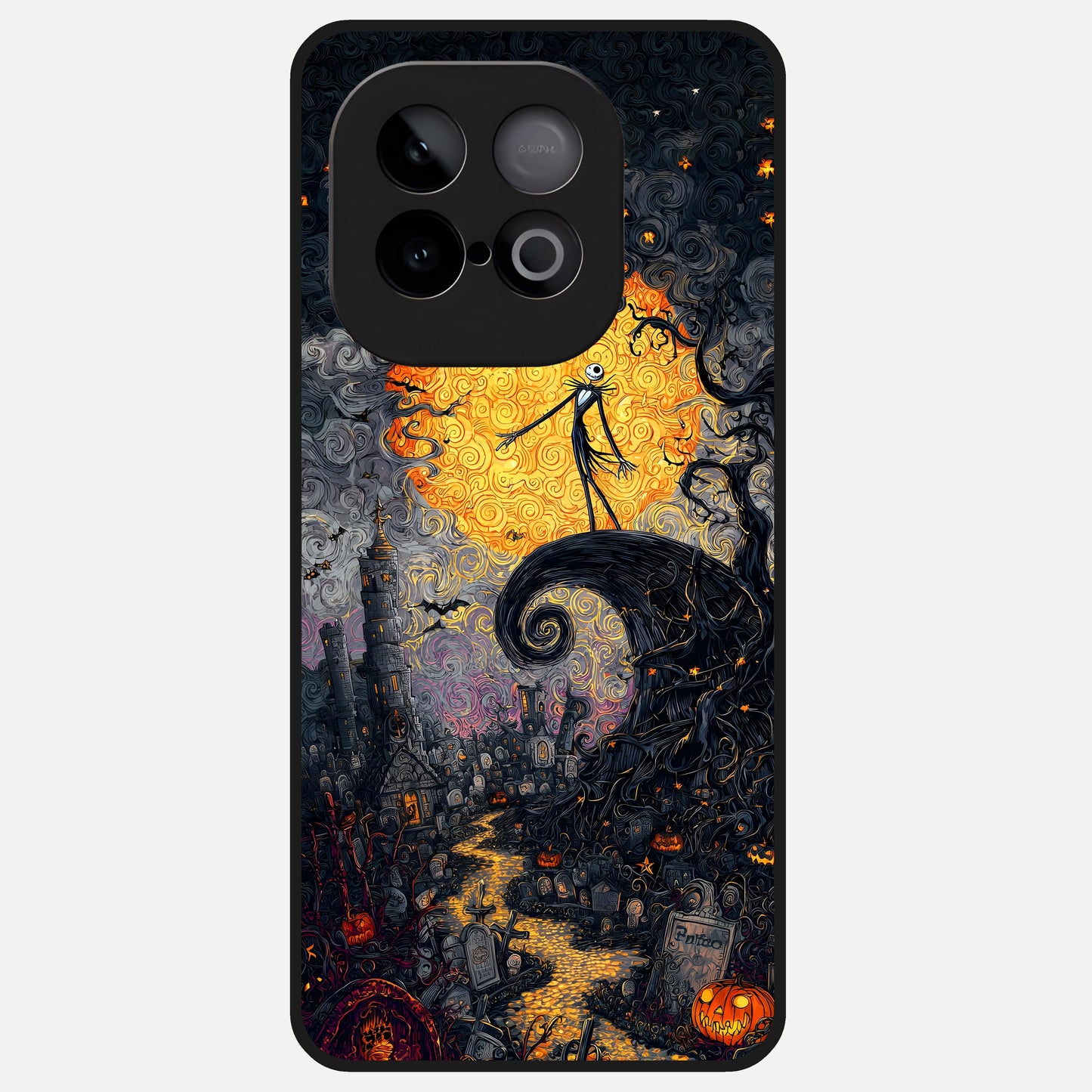  Pumpkin Moonlight Tale Glass Case for iQOO Neo 10 back cover – full design glossy printed glass finish