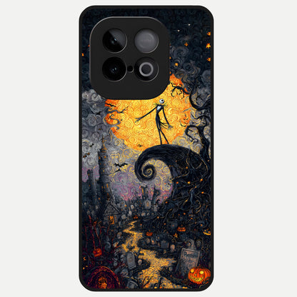  Pumpkin Moonlight Tale Glass Case for iQOO Neo 10 back cover – full design glossy printed glass finish