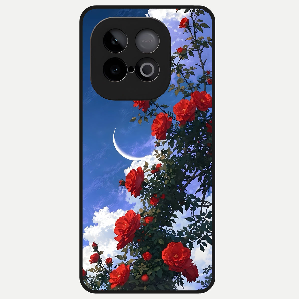  Rose Drift Flowers Glass Case for iQOO Neo 10 back cover – full design glossy printed glass finish