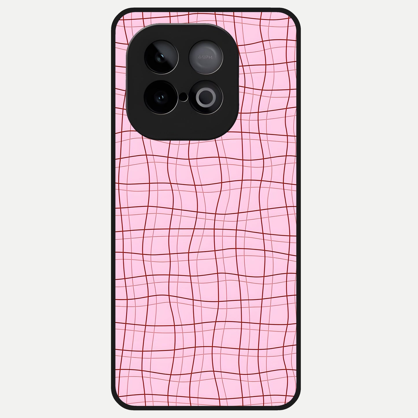  Soft Grid Bliss Glass Case for iQOO Neo 10 back cover – full design glossy printed glass finish