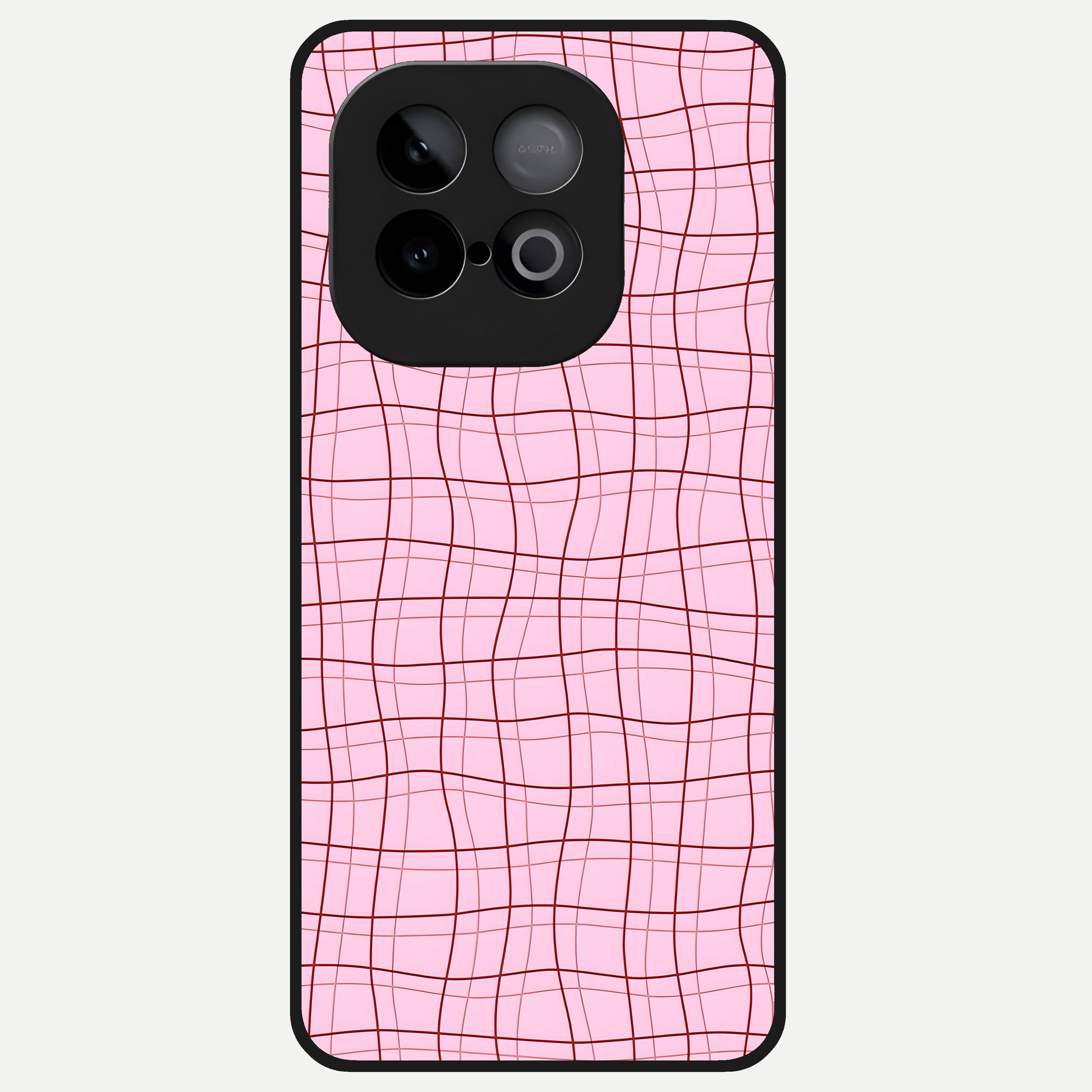  Soft Grid Bliss Glass Case for iQOO Neo 10 back cover – full design glossy printed glass finish