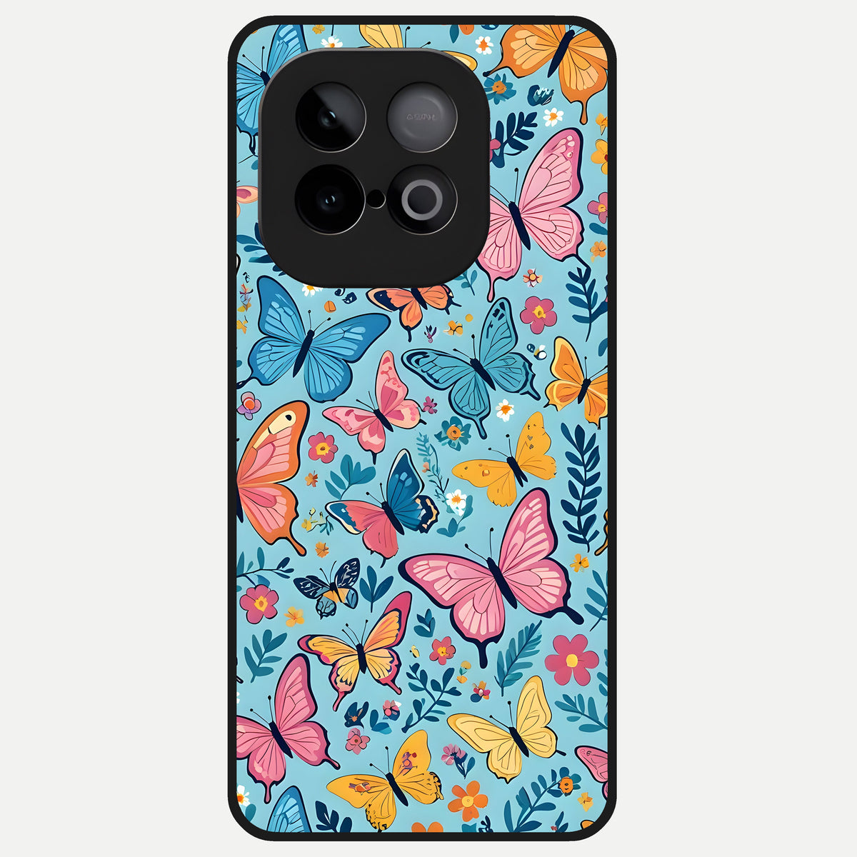  Spring Wing Garden Glass Case for iQOO Neo 10 back cover – full design glossy printed glass finish